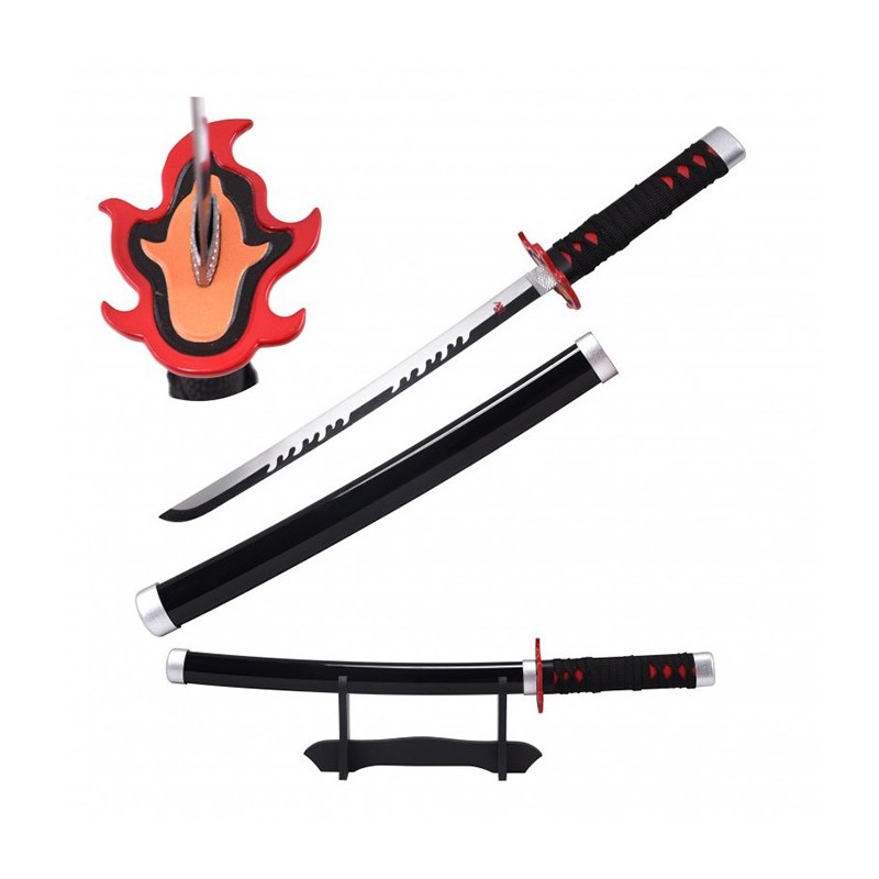 Katana Mini Non Affilata Demon Slayer Kamado e Supporto Katana Mini Non Affilata Demon Slayer Kamado e Supporto